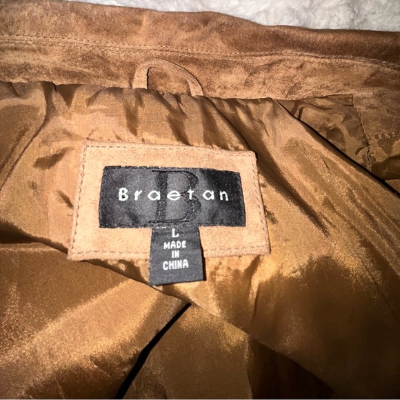 Braetan VINTAGE Women’s Suede Fringe Jacket Sz L - Picture 4 of 7